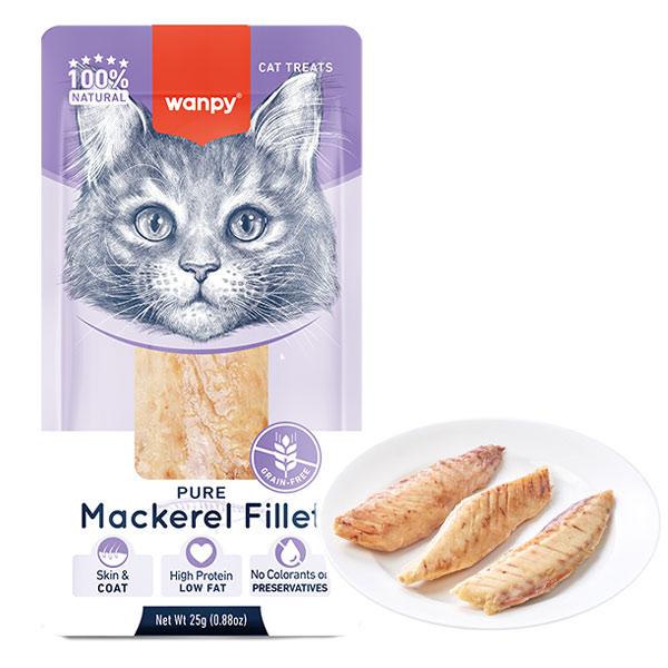 تشویقی گربه ونپی طعم فیله ماهی ماکرل