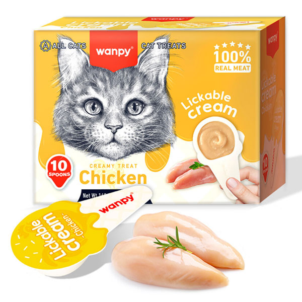 بستنی قاشقی گربه ونپی طعم مرغ