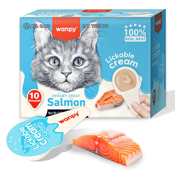 بستنی قاشقی گربه ونپی طعم سالمون