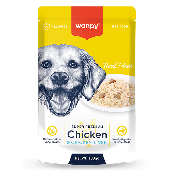 پوچ سگ ونپی طعم مرغ و جگر مرغ