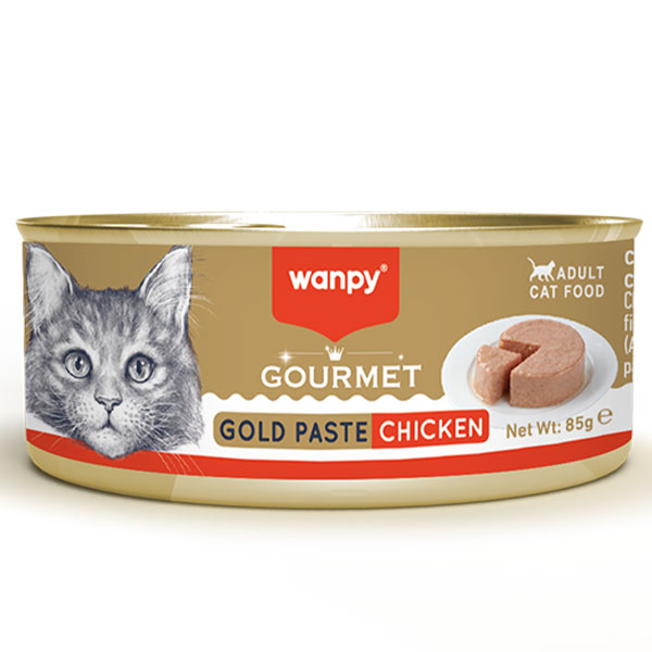 کنسرو گربه گورمت گلد پته با طعم مرغ ونپی