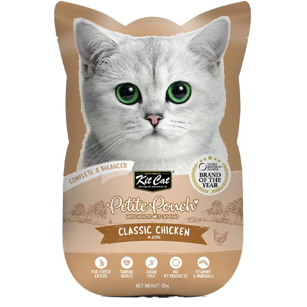 پوچ گربه کیت کت با طعم مرغ