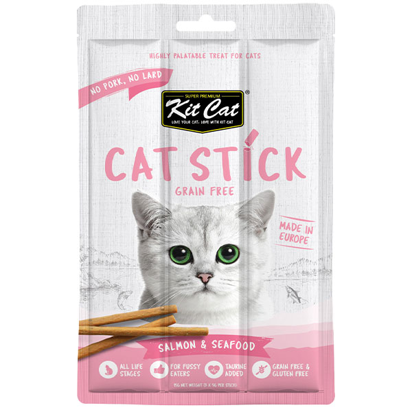 تشویقی مدادی گربه کیت کت با طعم ماهی سالمون و غذای دریایی