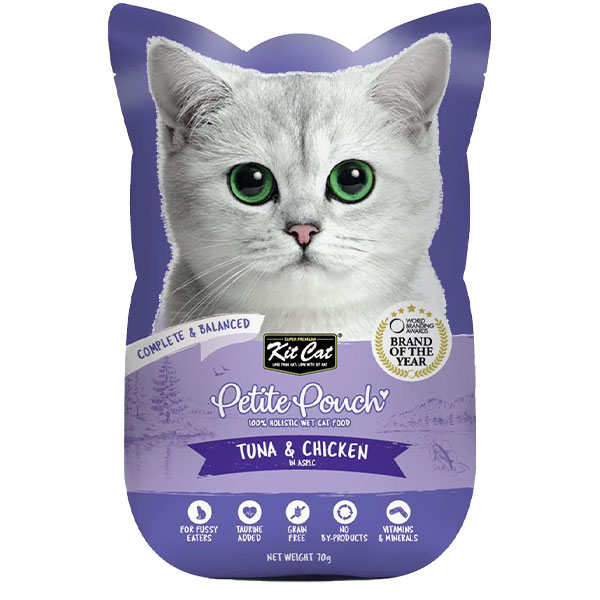 پوچ گربه کیت کت با طعم ماهی تن و مرغ