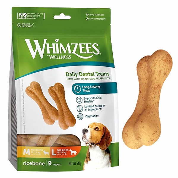 تشویقی دنتال سگ مدل استخوان برنجی Rice Bone M/L ویمزیس