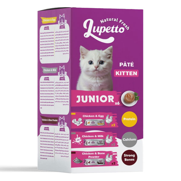 پک کنسرو 6 عددی بچه گربه لوپتو مدل JUNIOR