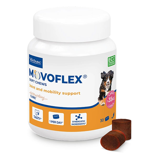 مکمل تقویت مفاصل و غضروف سگ های بالای 35 کیلوگرم MOVOFLEX ویرباک